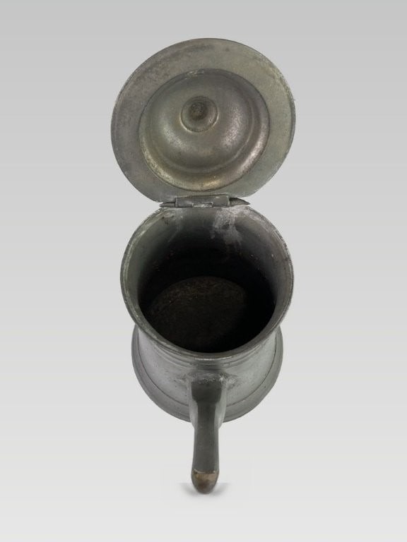 19th Century Roswell Gleason Pewter Coffee Pot - 2