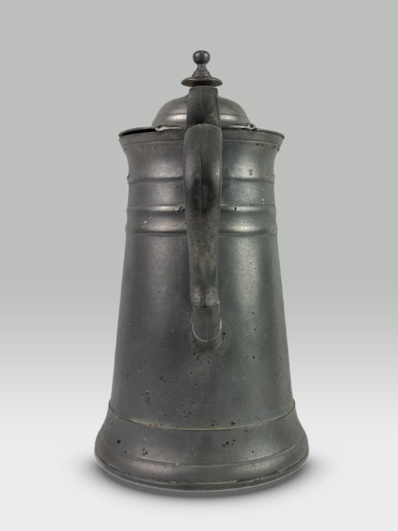 19th Century Roswell Gleason Pewter Coffee Pot - 5