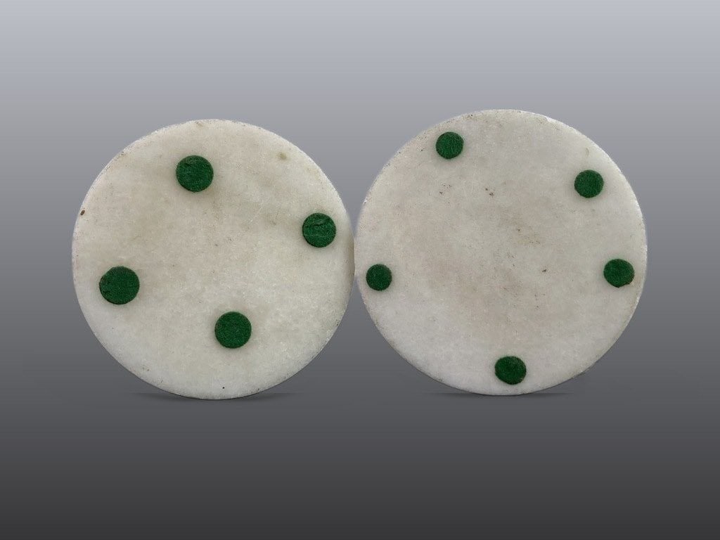 Pair of Carved Alabaster Candlesticks - 5