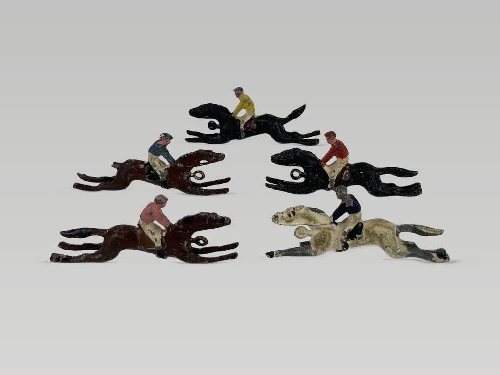 Set of Cast Metal Escalado Race Horses - 2