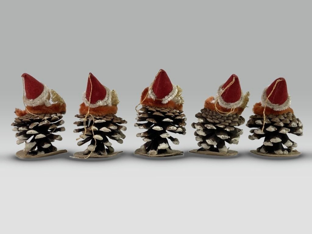 Mid-Century Christmas Paper-Mache Elf Figurines - 4