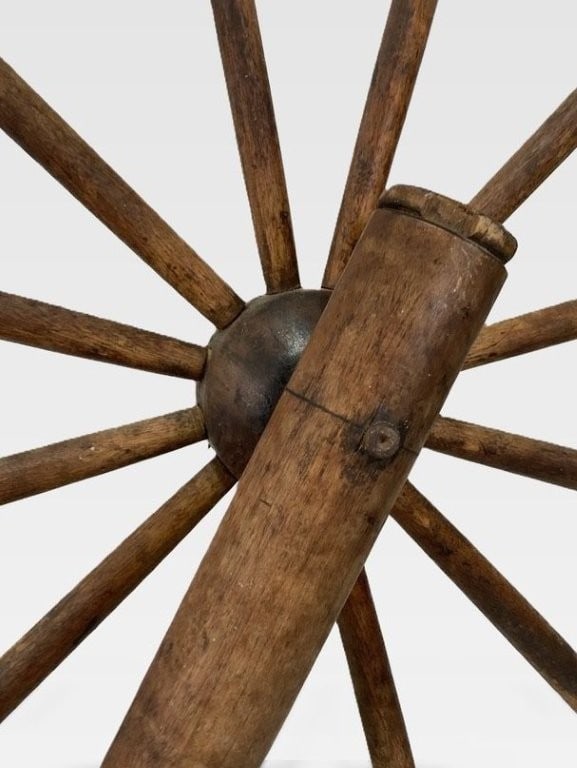 Large Primitive Spinning Wheel - 2