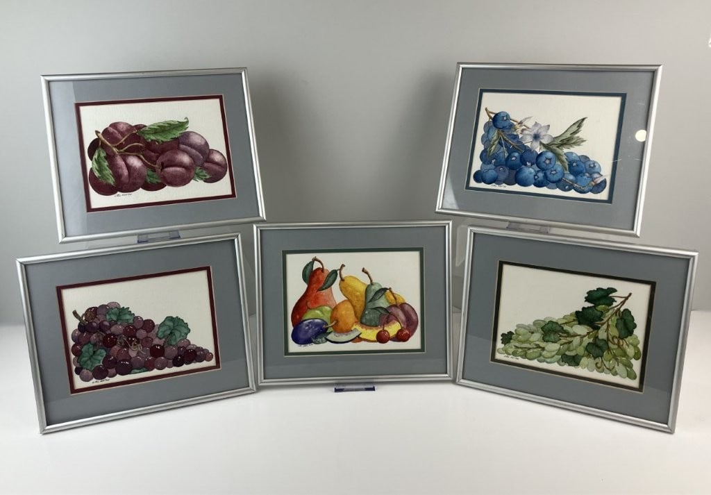 Set of Fruit Still Life Watercolor Paintings (1 of 19)