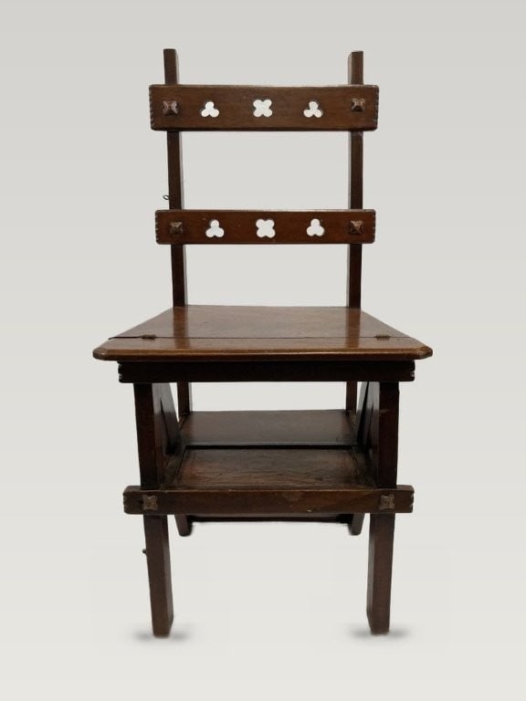 Arts and Crafts Metamorphic Library Chair - 3
