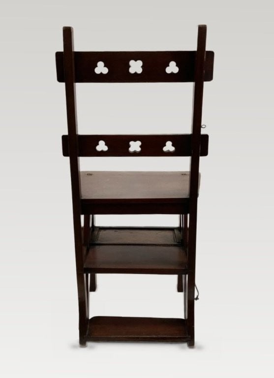 Arts and Crafts Metamorphic Library Chair - 6