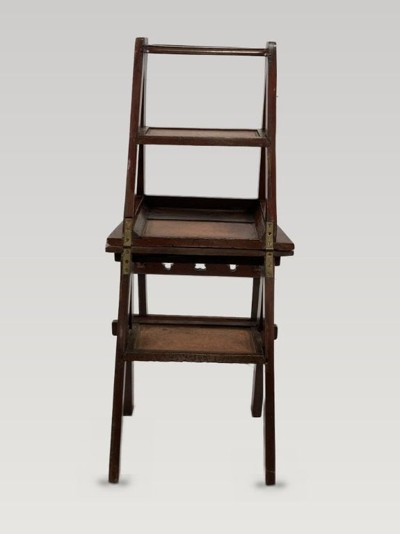 Arts and Crafts Metamorphic Library Chair - 7