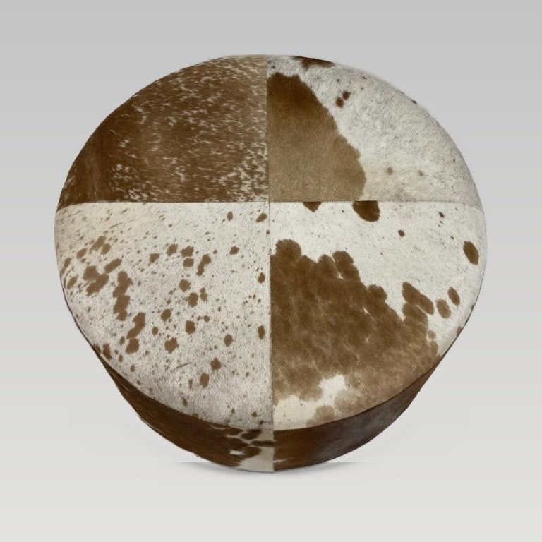 Mid Century Modern Cowhide Ottoman - 2