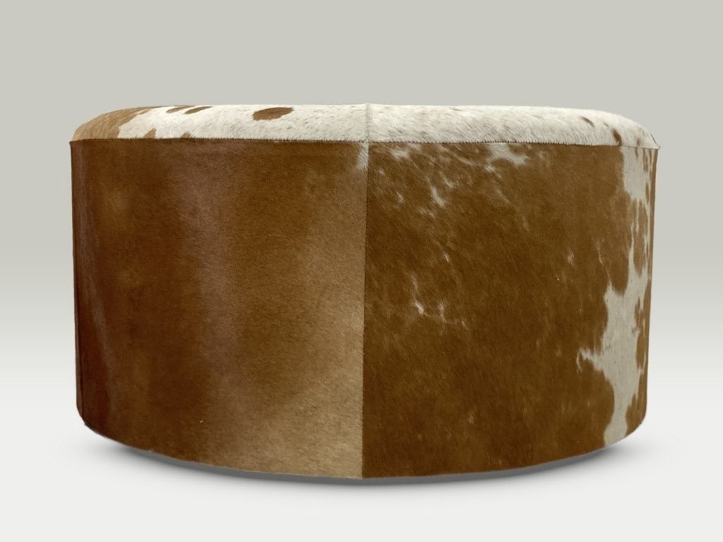 Mid Century Modern Cowhide Ottoman - 4