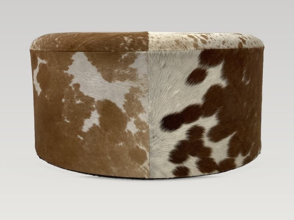 Mid Century Modern Cowhide Ottoman - 5