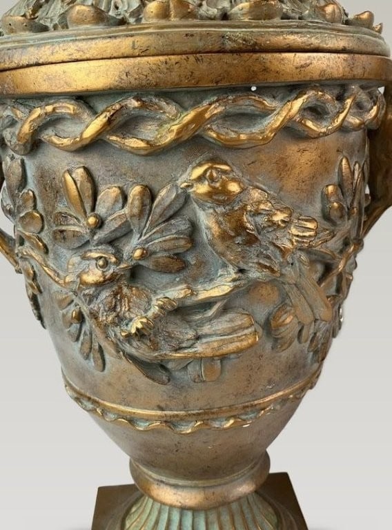 Pair of Classical Gilt Urns - 3