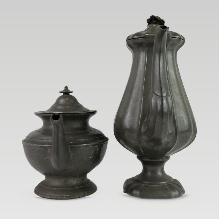 Pewter Coffee Pot by James Dixon & Sons and Teapot - 2