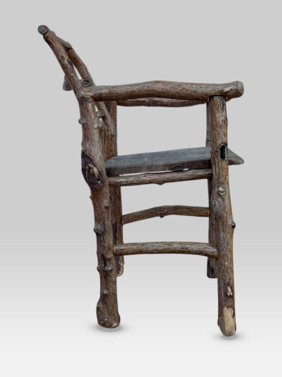 Folk Art Twig Chair - 4