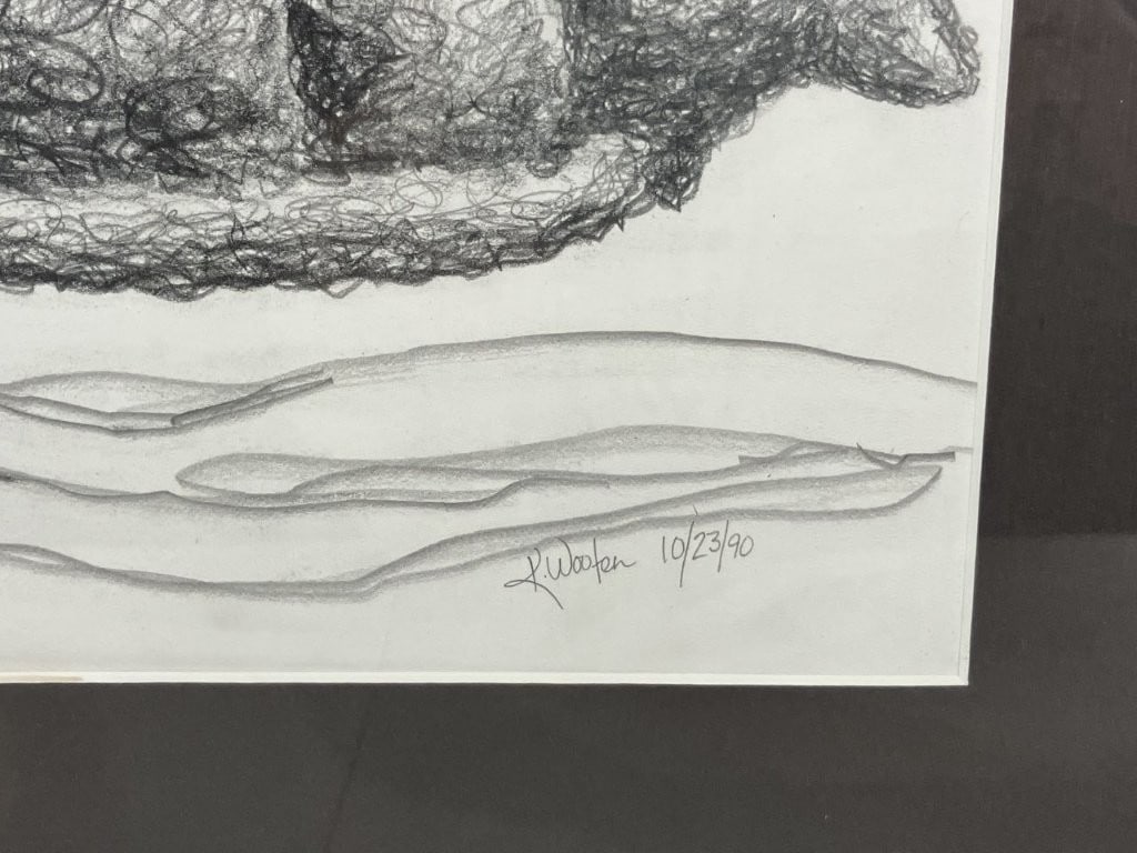Signed, Cat Study, Drawing - 3