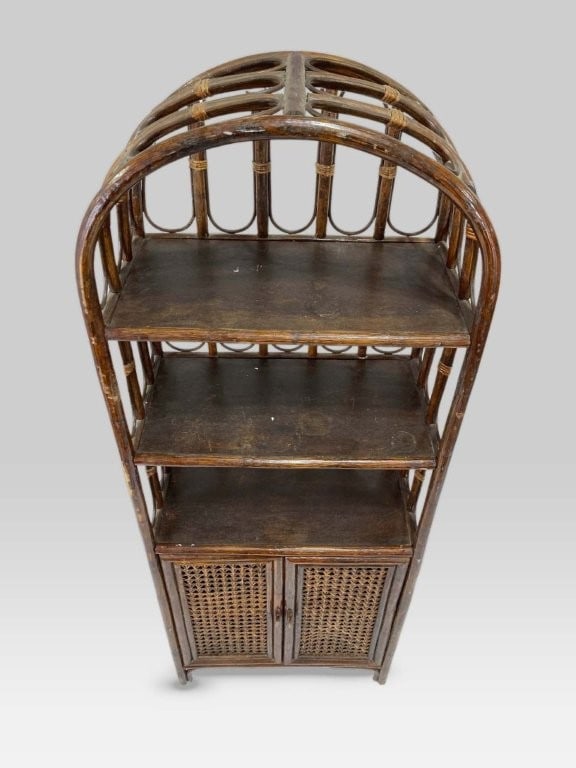 Mid-Century Bamboo Etagere - 2