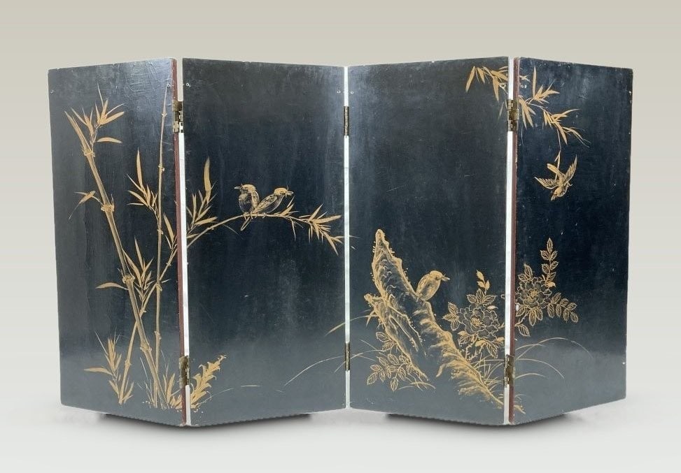 Chinese Lacquer Folding Screen - 6