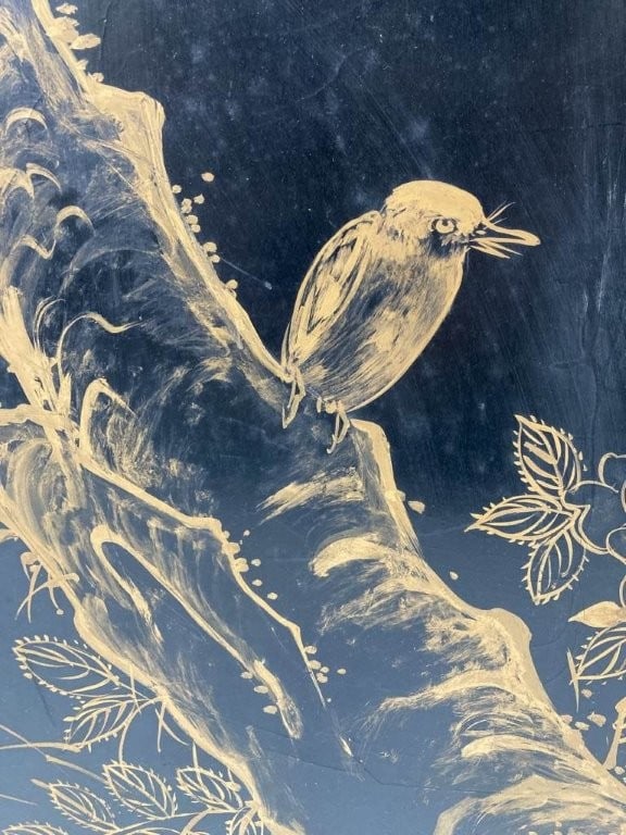 Chinese Lacquer Folding Screen - 7
