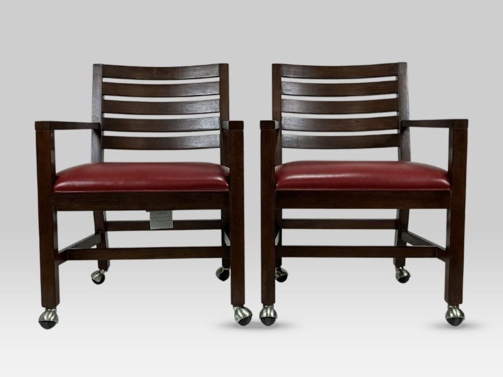 Pair of Ethan Allen Leather Upholstered Chairs - 3