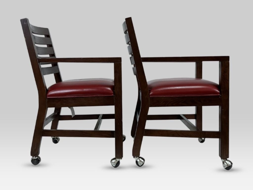 Pair of Ethan Allen Leather Upholstered Chairs - 4