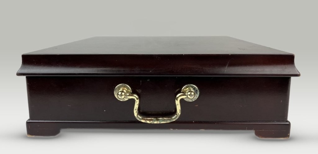 Mahogany Wood Tea Chest - 5