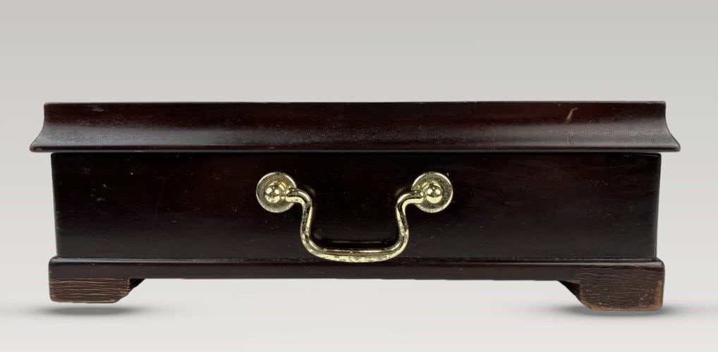 Mahogany Wood Tea Chest - 8