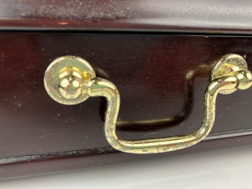Mahogany Wood Tea Chest - 9