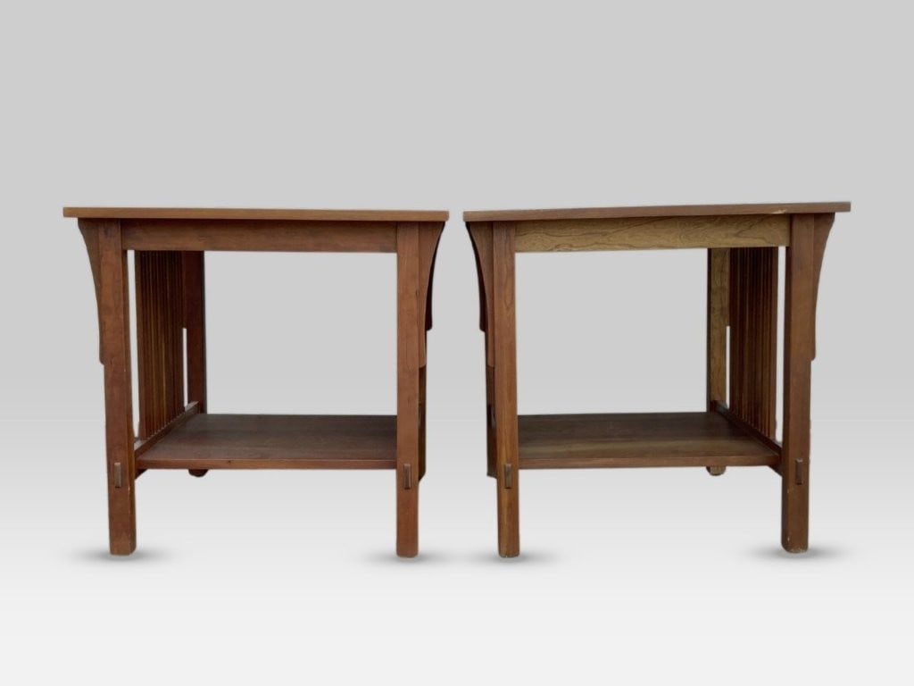 Pair Of Stickley Mission Style End Tables - 4