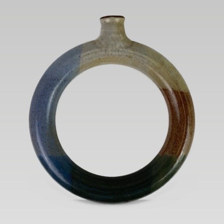 Wild Rose Pottery Michael Mahan Ring Jug - 4