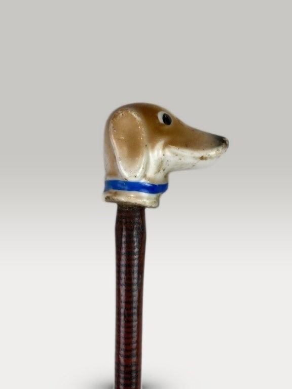 Polychromed Carnival Dog Cane - 4