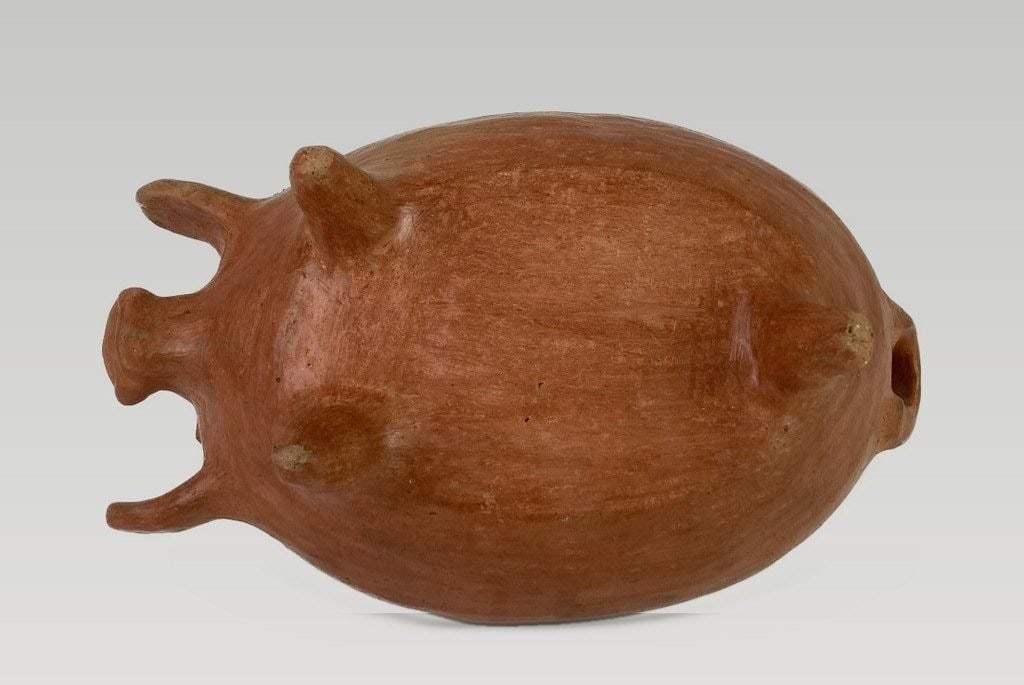 Mexican Folk Art Terracotta Pig Dish - 10