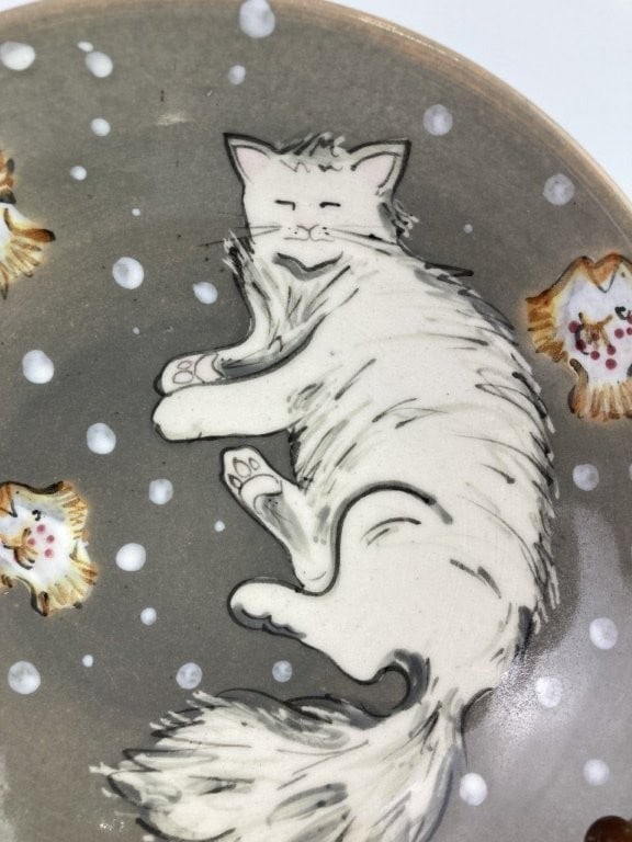 Ann Gleason and Mei Ming Ware Pottery Cat Bowls - 4