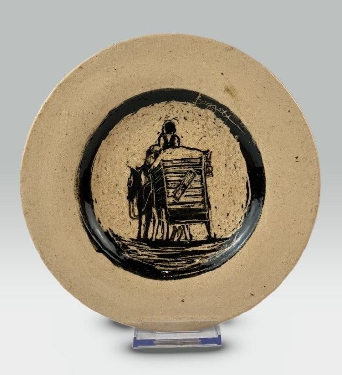 Donnie Baggett Folk Art Pottery Plates - 2