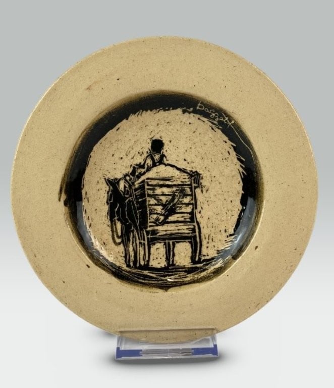 Donnie Baggett Folk Art Pottery Plates - 6