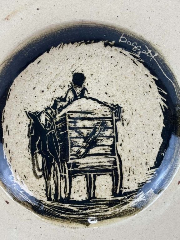 Donnie Baggett Folk Art Pottery Plates - 7