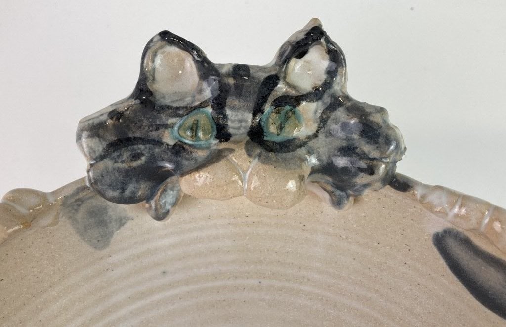 Figural Cat Studio Pottery Bowl - 3