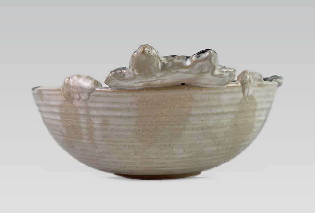 Figural Cat Studio Pottery Bowl - 4