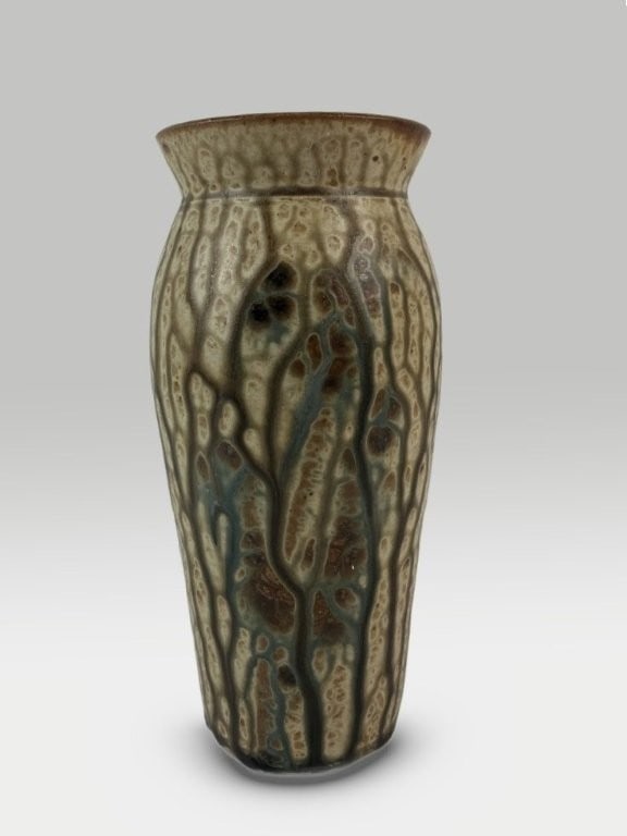 Studio Pottery Drip Glaze Vase - 3