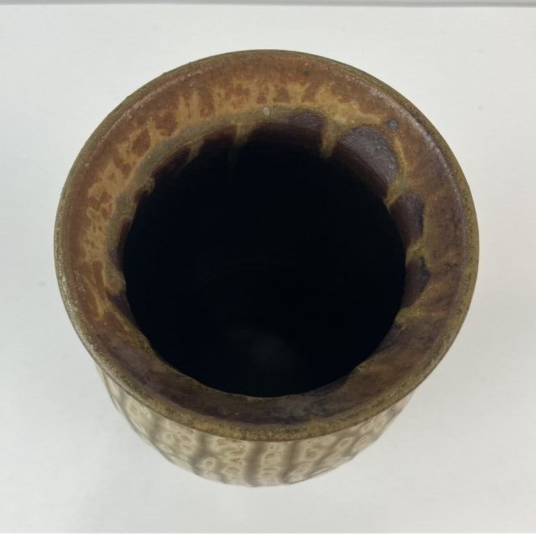 Studio Pottery Drip Glaze Vase - 4