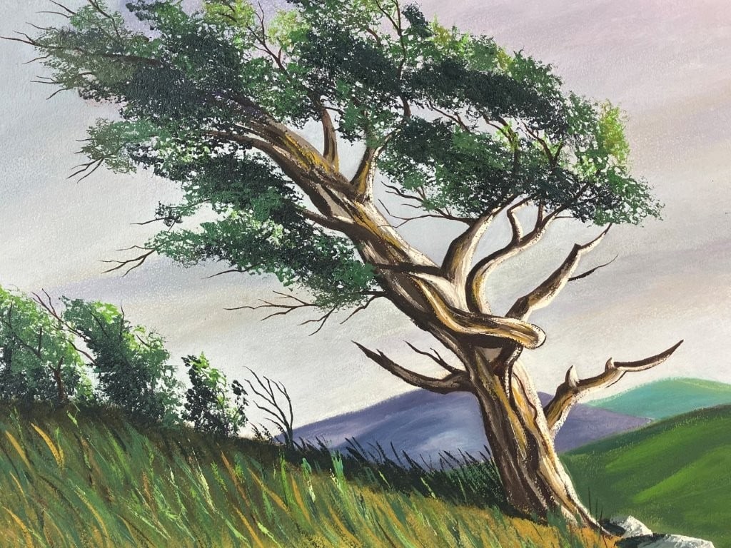 Folk Art Mountain, Landscape, Painting - 2