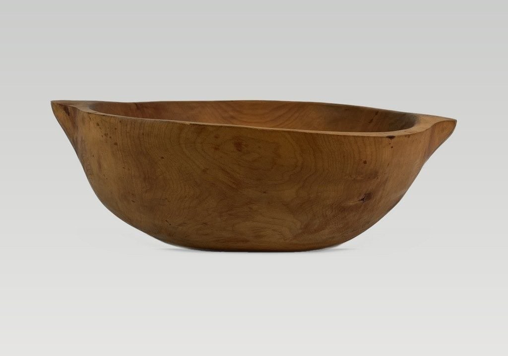 Folk Art Turned Pine Bowl - 3