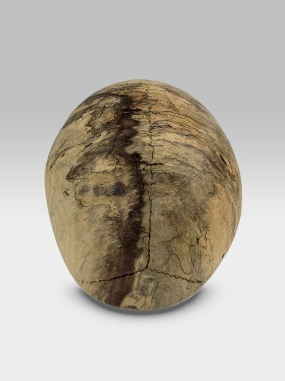 Modernist Carved Wood Skull - 5