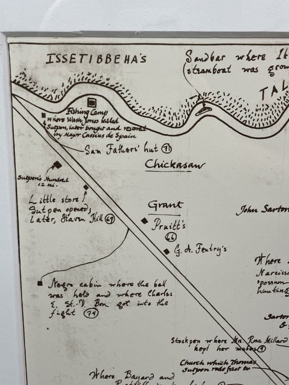 William Faulkner Fictional Map of Jefferson, Mississippi - 3
