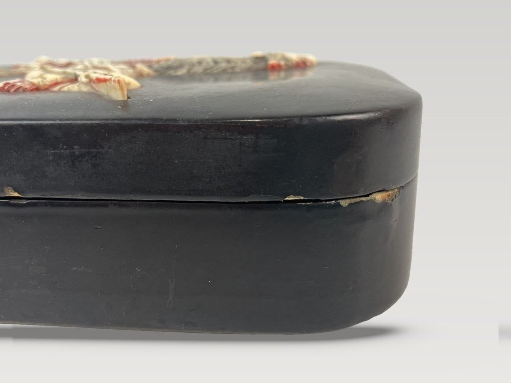 Japanese Bone Samurai Lacquer Box - 7