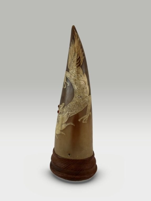 Chinese Dragon Buffalo Horn - 3