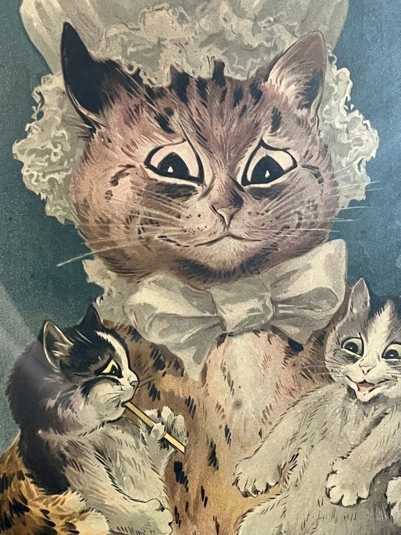 Louis Wain, Twins, Chromolithograph - 2
