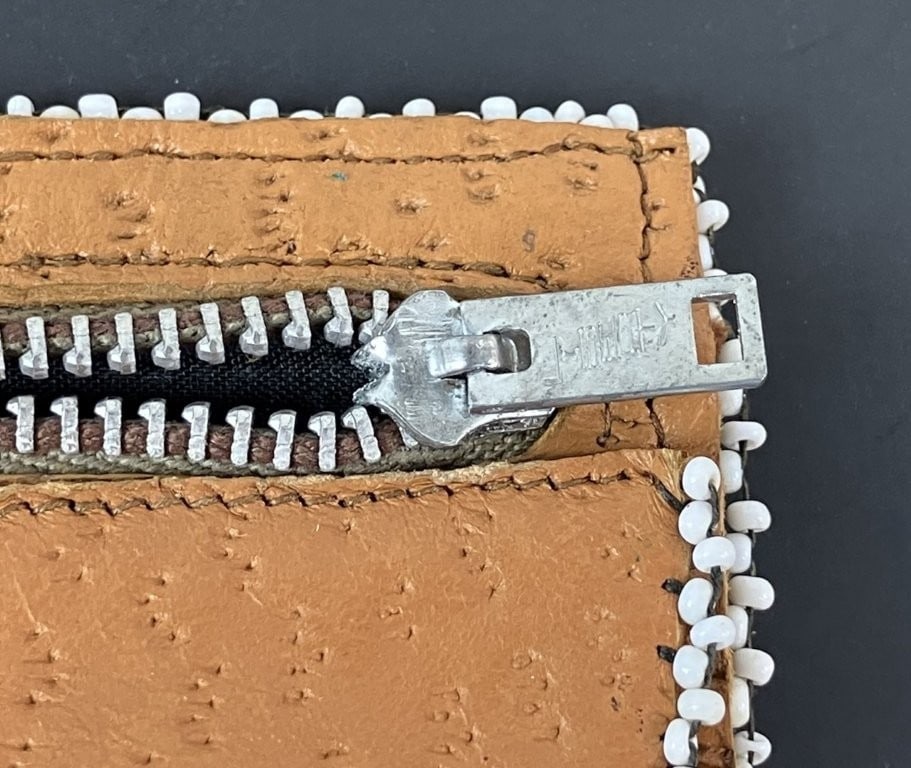 Native American Beaded Leather Wallet - 5