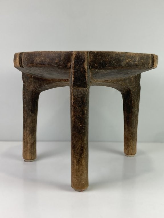 Primitive Natural Wood Tree Trunk Stool - 3