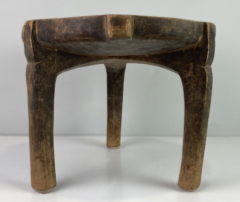 Primitive Natural Wood Tree Trunk Stool - 4