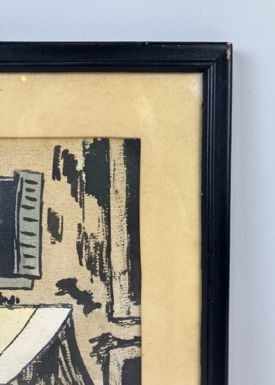 Mid-Century Modern, French Street Scene, Watercolor - 4