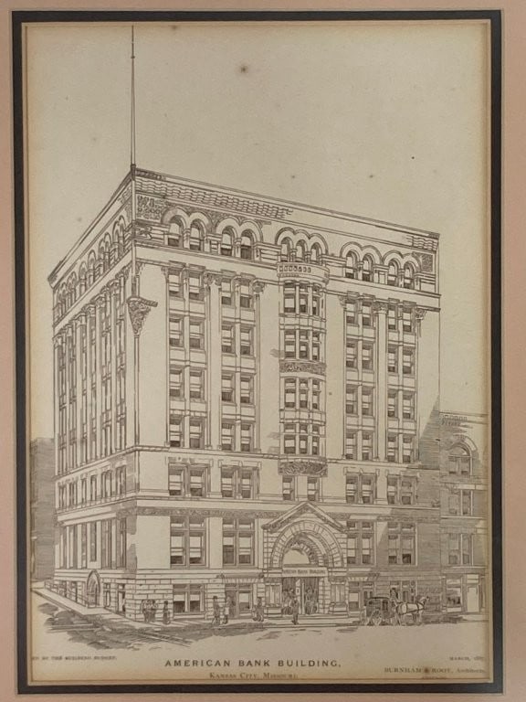 Group of 19th-Century Architectural Bank Lithograph Prints - 4