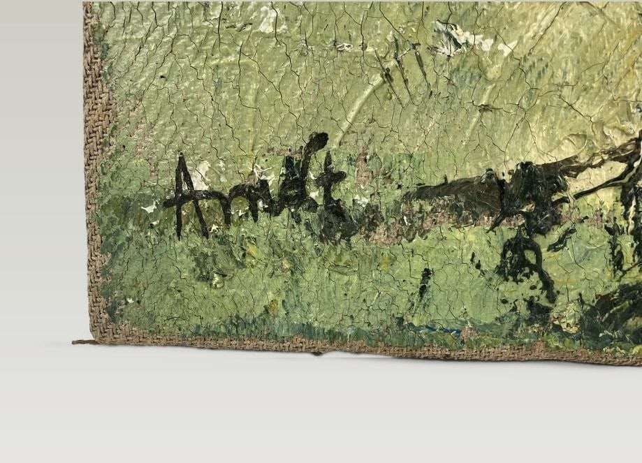 Modernist Impasto Mountain Landscape Oil Painting - 3